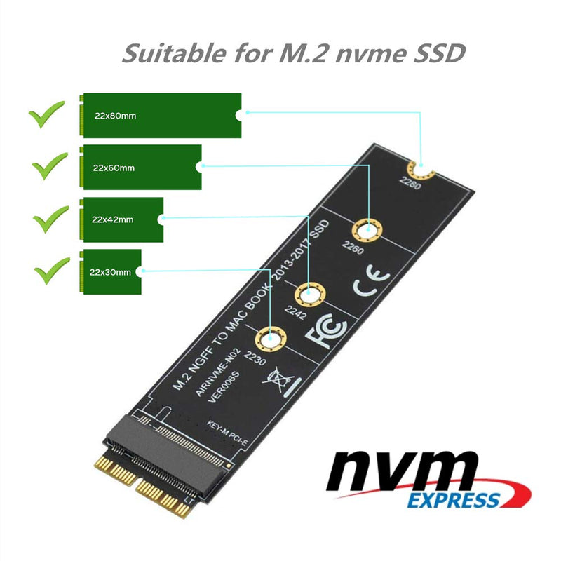 M.2 NVME SSD Convert Adapter Card for Upgrade MacBook Air ( 2013-2017 ) - LeoForward Australia