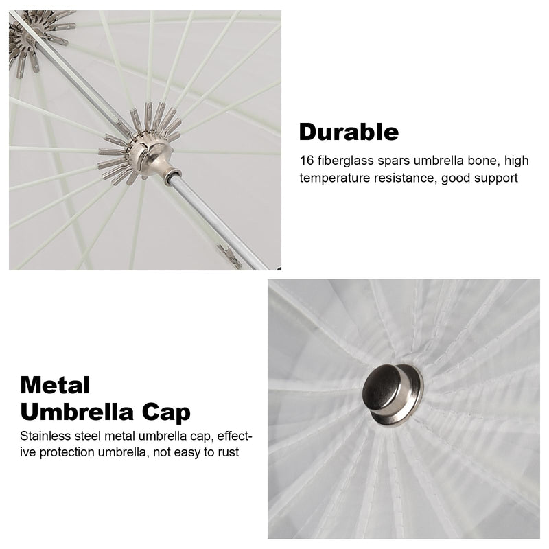  [AUSTRALIA] - Godox UB-85D 33.5in/85cm Parabolic Translucent Umbrella, White Photography Umbrella with Carry Bag Portable for Vedio Studio Shooting Speedlite (UB-85D)