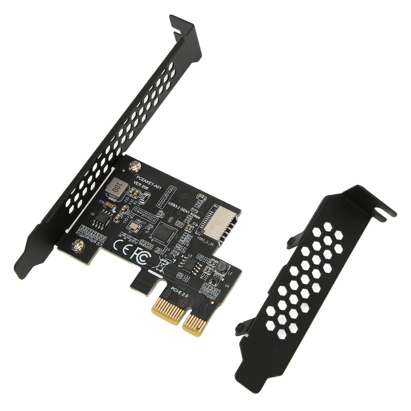  [AUSTRALIA] - PCIE to USB 3.2 Expansion Card, 5Gbps High Speed Gen1 Type E 20PIN Expansion Card, Multi Interface PCIE Riser Card for Desktop Front Type C Black