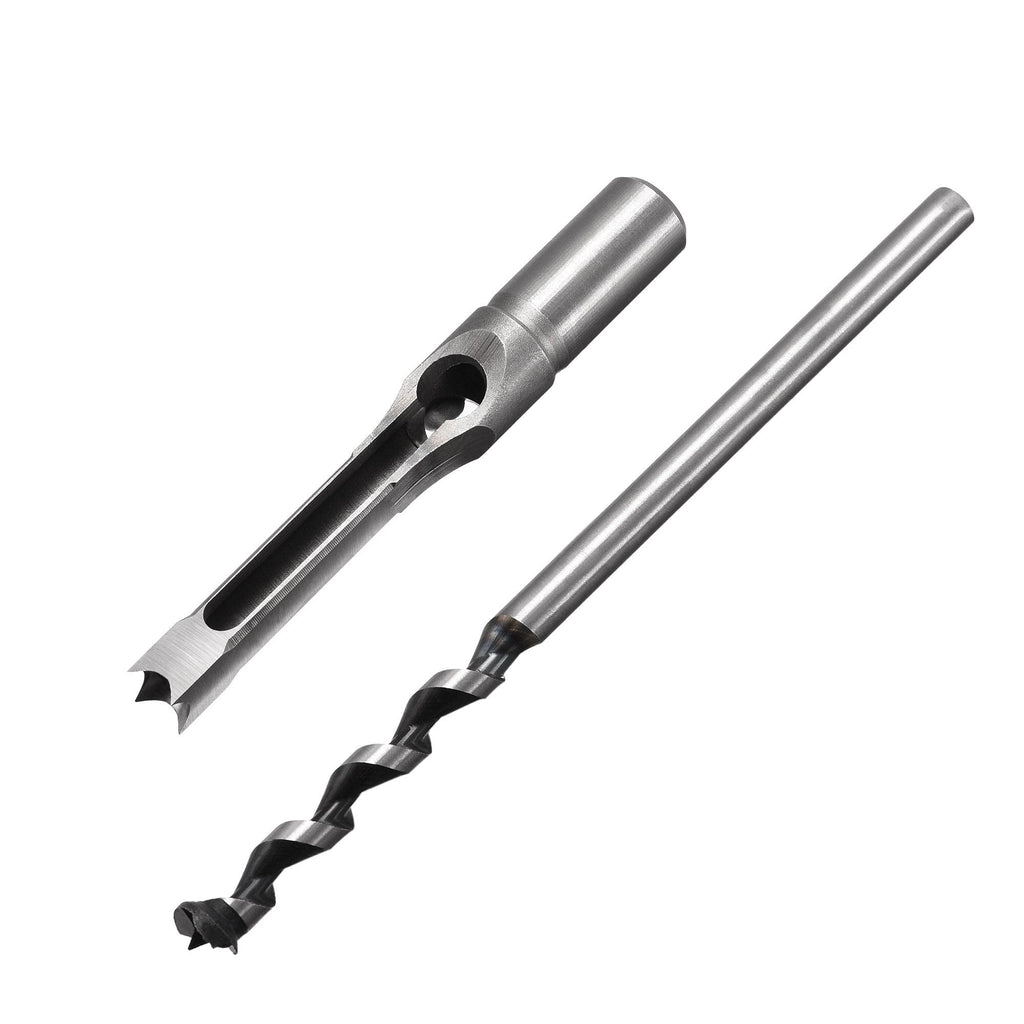  [AUSTRALIA] - uxcell Square Hole Drill Bits for Wood 7/16" x 210mm Mortising Chisel Bit Auger Spur Cutter Tool for Woodworking Carpentry Drilling Tool