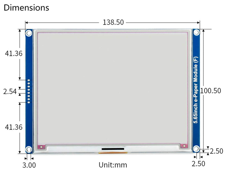  [AUSTRALIA] - 5.65inch E-Ink Display HAT 7-Color ACeP E-Paper Display 600x448 Pixels for Arduino,Raspberry Pi 4B/3B+/3B/2B/Zero/Zero W/Zero WH and Jetson Nano
