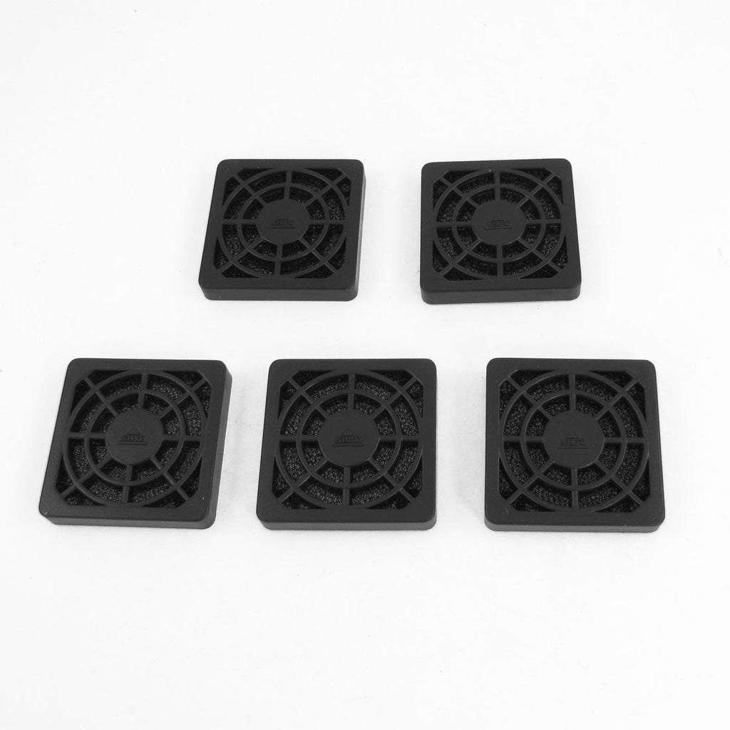  [AUSTRALIA] - uxcell 5 Pcs Computer Desktop Dust Proof Plastic Washable 4cm Fan Shield Filter Black