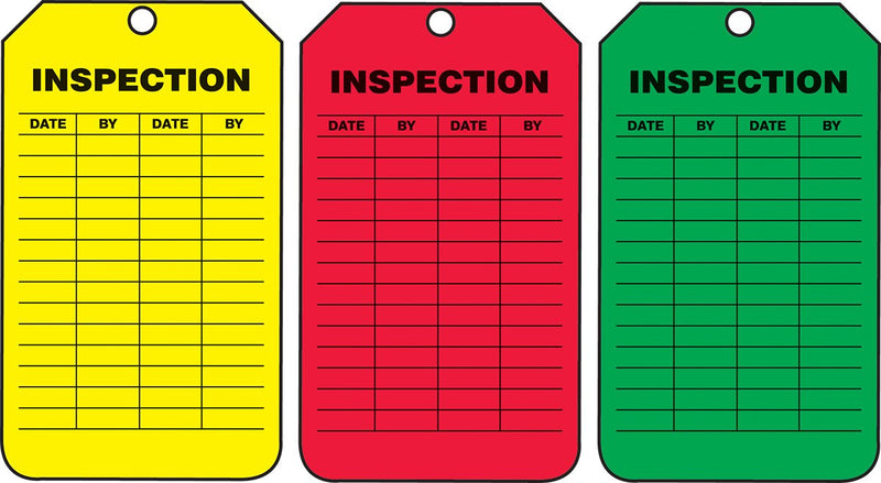  [AUSTRALIA] - Accuform"Danger/Caution/Attention", Pack of 25 PF-Cardstock Scaffold Status Tag, Legend, 5.75" x 3.25", Black on Green/Yellow/Red, TSS200CTP 25 Pack
