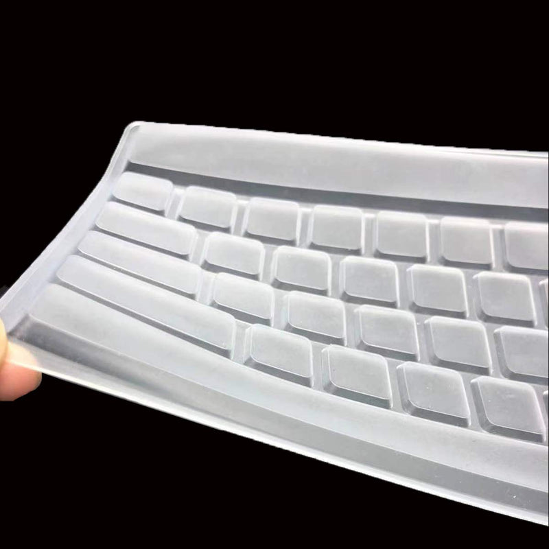 2-Pack Computer Desktop Keyboard Cover Skin for Desktop PC with 104/107 Keys Standard Size Keyboard-Clear - LeoForward Australia