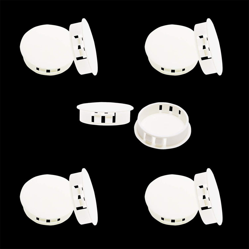 ONLYKXY 10 Pcs 38MM Diameter Nylon Plastic Round Snap in Type Locking Furniture Hole Plugs Button Protective Cover Cap Head Color White (White 38mm/1.49inch) White 38mm/1.49inch - LeoForward Australia