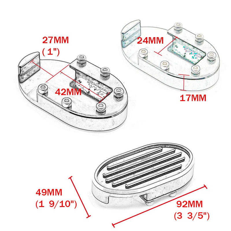  [AUSTRALIA] - Alpha Rider Cut Grill CNC Billet Brake Pedal Pad Cover For Harley Dyna Wide Glide V-Rod Sportster XL 883 1200