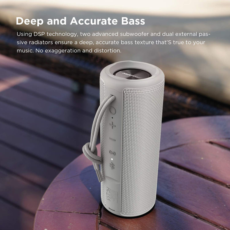 MIATONE Outdoor Portable Bluetooth Wireless Speaker Waterproof - Grey - LeoForward Australia