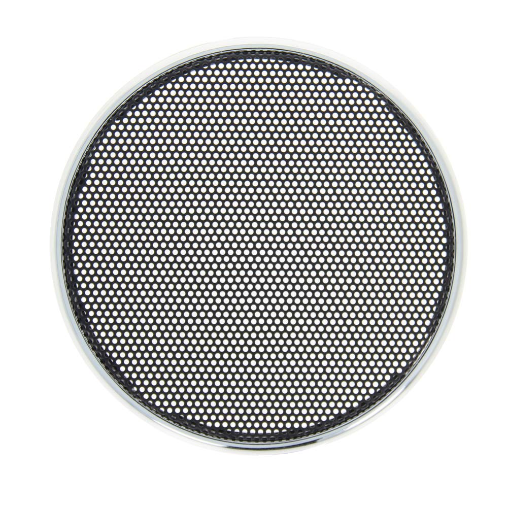  [AUSTRALIA] - Fielect 4 Pcs 3.5inch /90mm Speaker Grill Mesh Decorative Circle Woofer Guard Protector Cover Audio Accessories Black Grill Silver Trim 3.5”