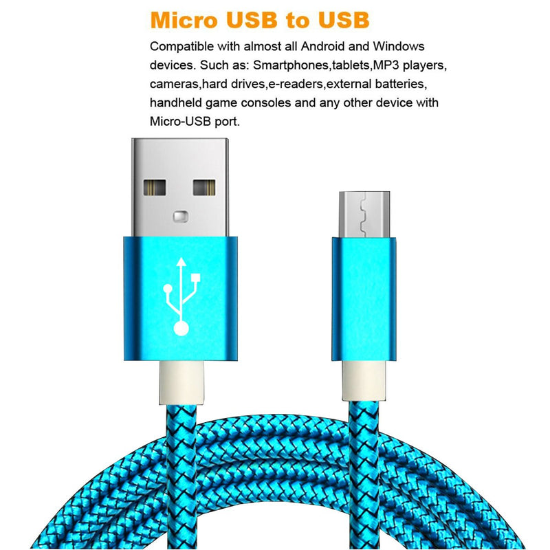 2pack 3.5ft Micro USB Cable Android Fast Charger Power Cord for Samsung S7/S6, Note 5/4, Galaxy J7 J3, Tablet Tab 3 4 S2 A 10.1 9.7 8.0 7.0 S 10.5 E 9.6 Pro Kids Lite Nook, Kindle Tablets Fire Hd Hdx - LeoForward Australia