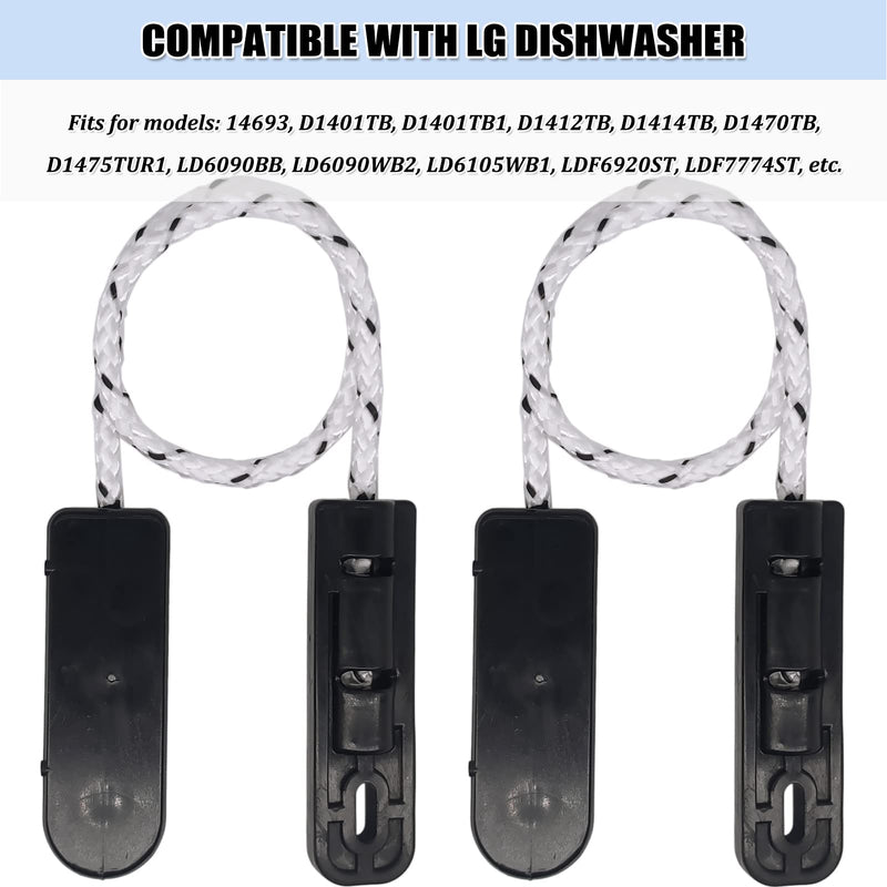  [AUSTRALIA] - 4933DD3001B Dishwasher Door Hinge Cable Assembly for LG Dishwashers Hinge Cable Tension Cord Replacement Part 6026050 4933DD3001A AH3524406 AP4511304 PS3524406 (2Pcs)