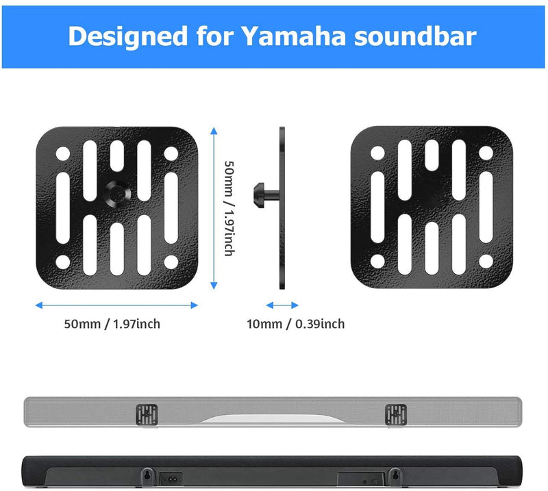  [AUSTRALIA] - Wall Mount Bracket for Yamaha YAS-207 YAS-209 YAS-108 YAS-109 Soundbar Mounts for Klipsch RP-140SA R-41SA RP-500SA & Sony SA-Z9R HT-Z9F HT-S350 HT-S100F HT-S200F Sound Bar Speaker with Key Hole Slots