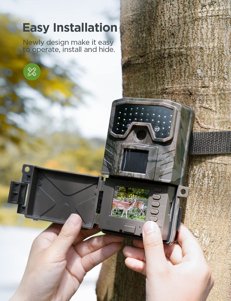  [AUSTRALIA] - Trail Camera, CEYOMUR 20MP 1080P Hunting Camera with Low Glow IR LEDs Night Vision Motion Activated, Video Game Camera with IP66 Waterproof for Wildlife Monitoring