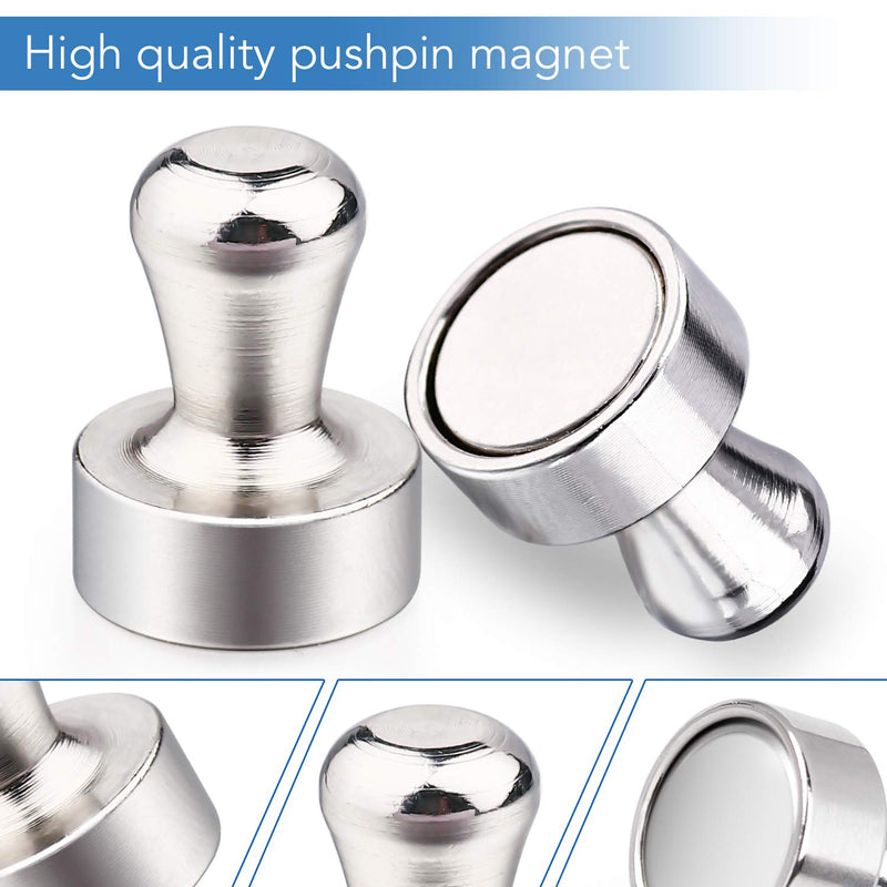  [AUSTRALIA] - 30 PCS Metal Magnetic Push Pin Magnets，Practical Fridge Magnets, Perfect for Whiteboard Magnets, Office Magnets, Map Magnets Metal-30p