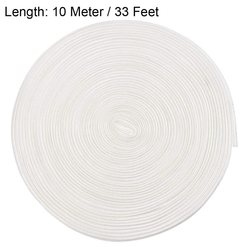  [AUSTRALIA] - uxcell Insulation Braid Sleeving, 33Ft-4mm High TEMP Fiberglass Sleeve White