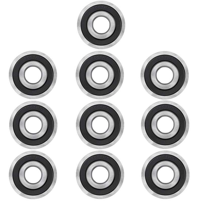  [AUSTRALIA] - Bonbo 10Pcs Flanged Ball Bearings 1/2" x 1-1/8" x 1/2" for Lawn Mower, Wheelbarrows, Carts & Hand Trucks Wheel Hub, Double Seal Deep Groove Ball Bearings 1/2" x 1-1/8" 10pcs