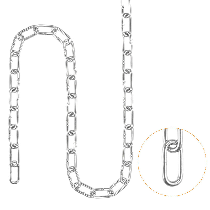  [AUSTRALIA] - uxcell Proof Coil Chain 2 Meter 2.5mm Thick, Zinc Plated 304 Stainless Steel for Clothes Hanging Guardrail