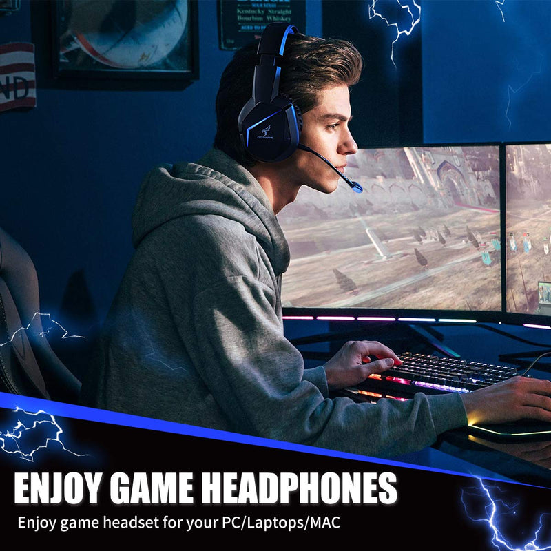 SOMIC 2.4G Wireless Gaming Headset with Microphone for PS5, PS4, Computer Gamer Headphone with Stereo Sound, Detachable Mic, Soft Earmuffs, RGB LED Light, 10H+ Playtime (Xbox one in Wired Mode) GS401 - LeoForward Australia