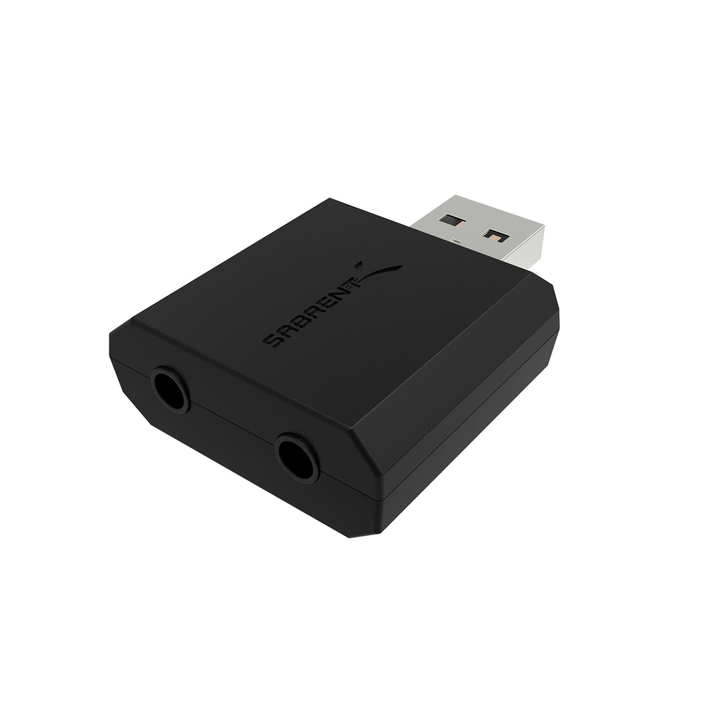  [AUSTRALIA] - SABRENT USB to 2 x 3.5mm Stereo Jack Splitter Adapter for Speaker and Headphone Support Windows and Mac. Plug and Play No Drivers Needed. (AU-2X35)