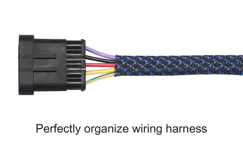  [AUSTRALIA] - 100ft - 1 inch PET Expandable Braided Sleeving – Blackblue – Alex Tech braided cable sleeve 1"-100ft