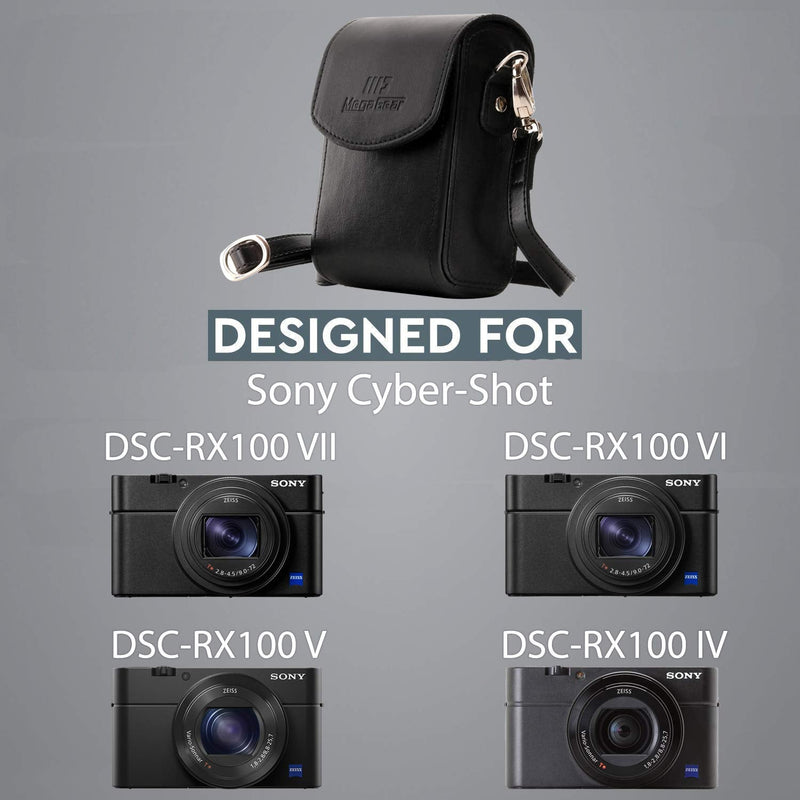  [AUSTRALIA] - MegaGear Sony Cyber Shot RX100 VI Universal Camera Case, Black (MG1496)