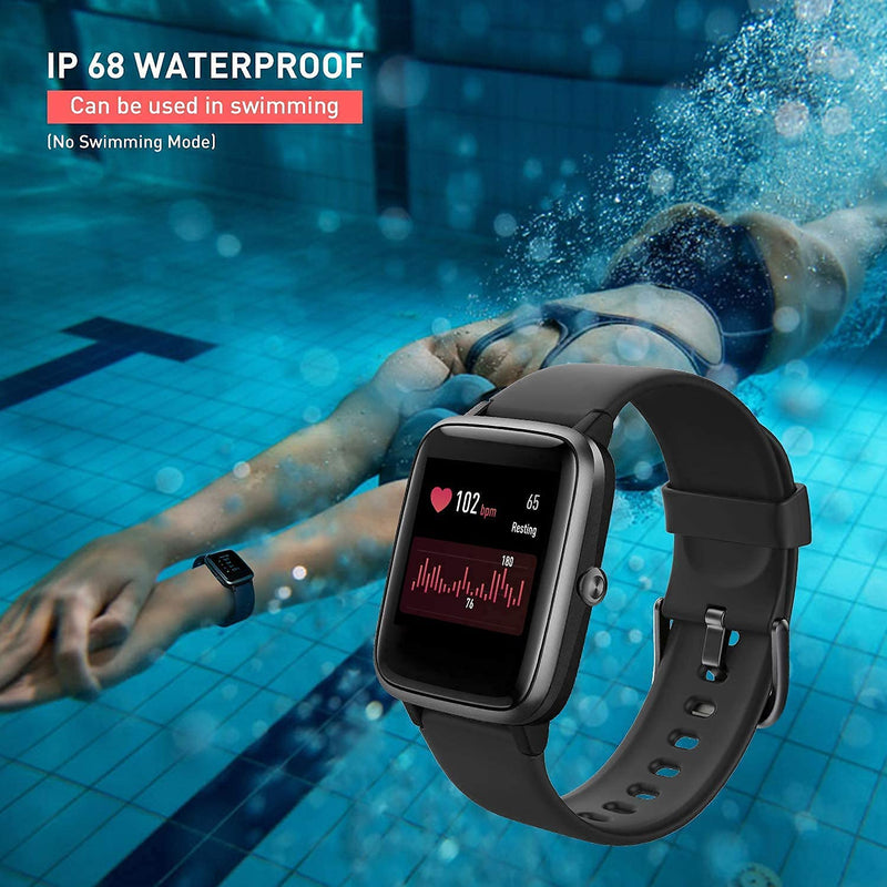  [AUSTRALIA] - Fitpolo Fitness Tracker with 5ATM Swimming Waterproof, Touch Screen Step Calorie Counter Sleep Monitoring Pedometer Activity Tracker Heart Rate Monitor Fitness Watch Smart Watches for Men Women Kids