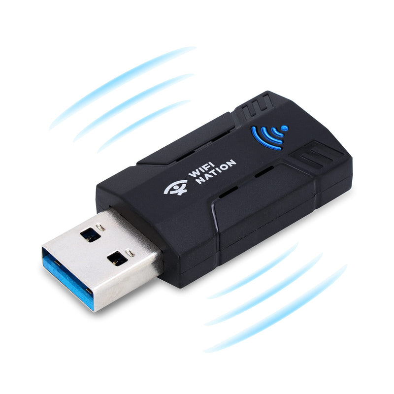  [AUSTRALIA] - WiFi Nation® WiFi Dongle 1300Mbps WiFi Adapter 2.4G/5G Dual Band Mini USB 3.0 802.11ac Wireless Network Adapter for PC Desktop Laptop Windows MacOS & Most of Linux Distros