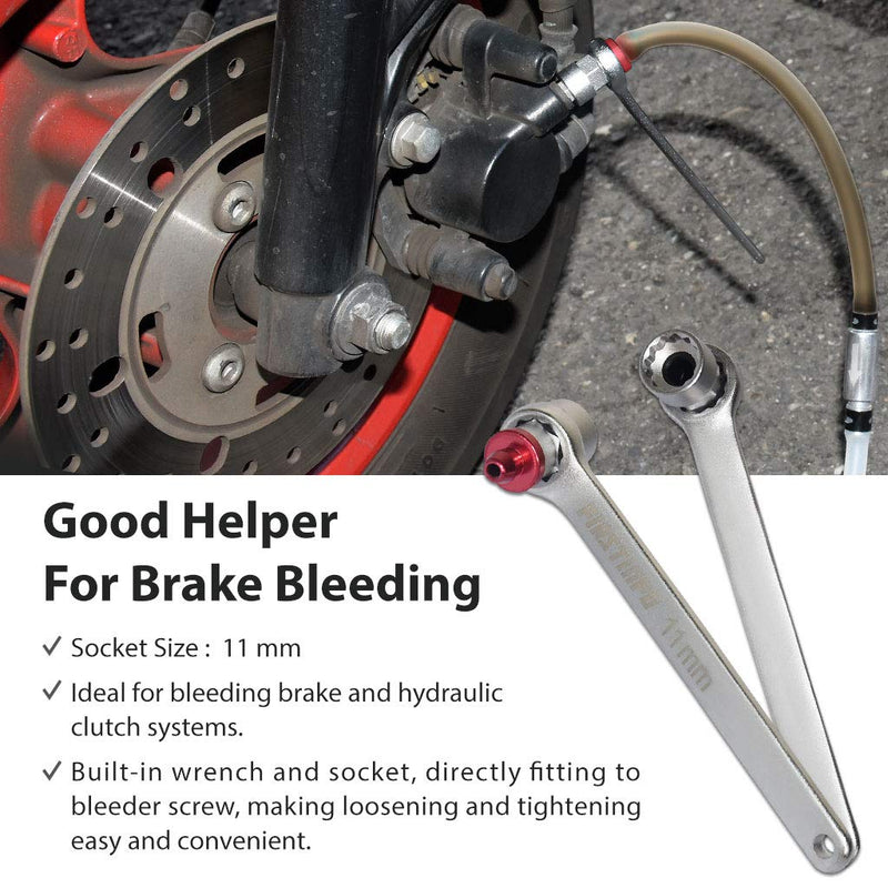  [AUSTRALIA] - FIRSTINFO Mini 11mm Brake Fluid Clutch Bleeder 12 Point Wrench for Brake Bleeding & Hydraulic Clutch Systems