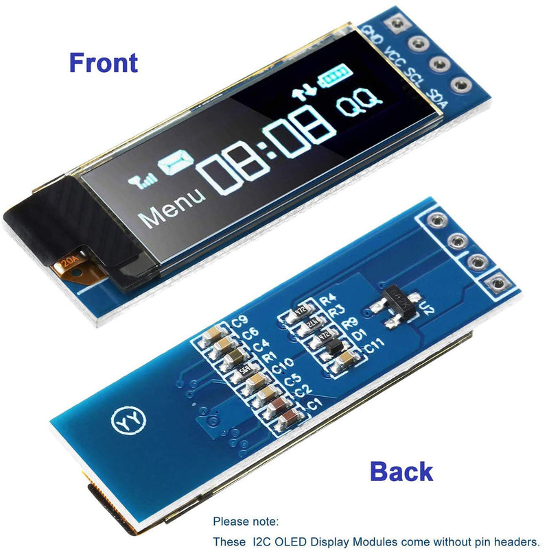 MakerFocus 6pcs I2C OLED Display Module 0.91 Inch I2C SSD1306 OLED Display Module Blue I2C OLED Screen Driver DC 3.3V~5V for Ar duino Blue 6pcs - LeoForward Australia