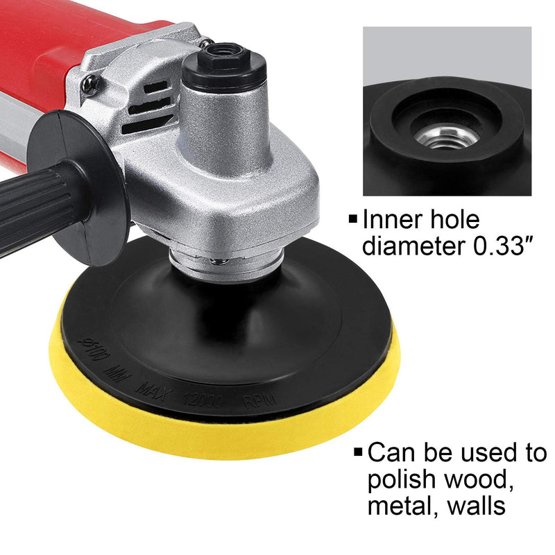  [AUSTRALIA] - 4 Inch(100mm) Hook and Loop Buffing Pad for Sanding Discs, Rotary Backing Pad with M10 Drill Attachment Adapter and Soft Foam Layer