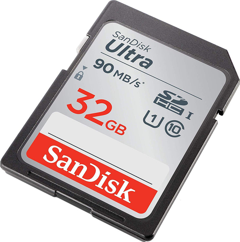 SanDisk 32GB SD Ultra SDHC Memory Card works with Canon Powershot ELPH 180, 190, SX420 IS, SX410, SX610 Camera UHS-I Class 10 Bundle with Everything But Stromboli Card Reader (SDSDUNR-032G-GN6IN) - LeoForward Australia