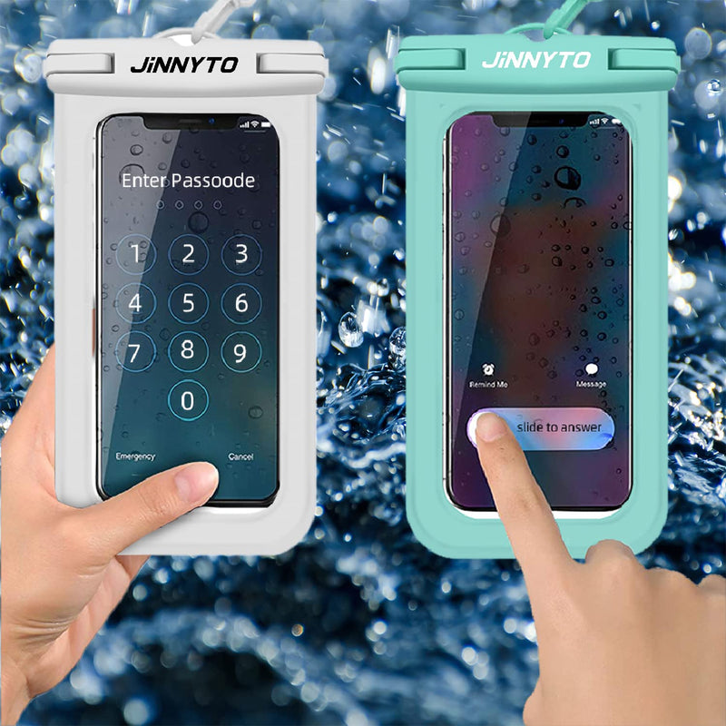  [AUSTRALIA] - Jinnyto Waterproof Phone Pouch, IPX8 Underwater Dry Bag with Lanyard Compatable for iPhone 13 12 Pro Max, Beach Accessories Up to 6.9'' Water Proof Phone Holder Black
