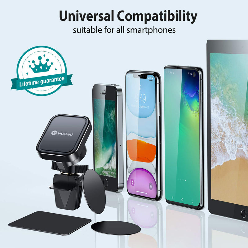  [AUSTRALIA] - VICSEED Magnetic Phone Holder for Car [Strong Power] Magnetic Car Mount Air Vent [Upgrade Metal Clip] Cell Phone Holder for Car Phone Holder Mount Fit for iPhone 11 Pro Max Galaxy S21 Note All Phone