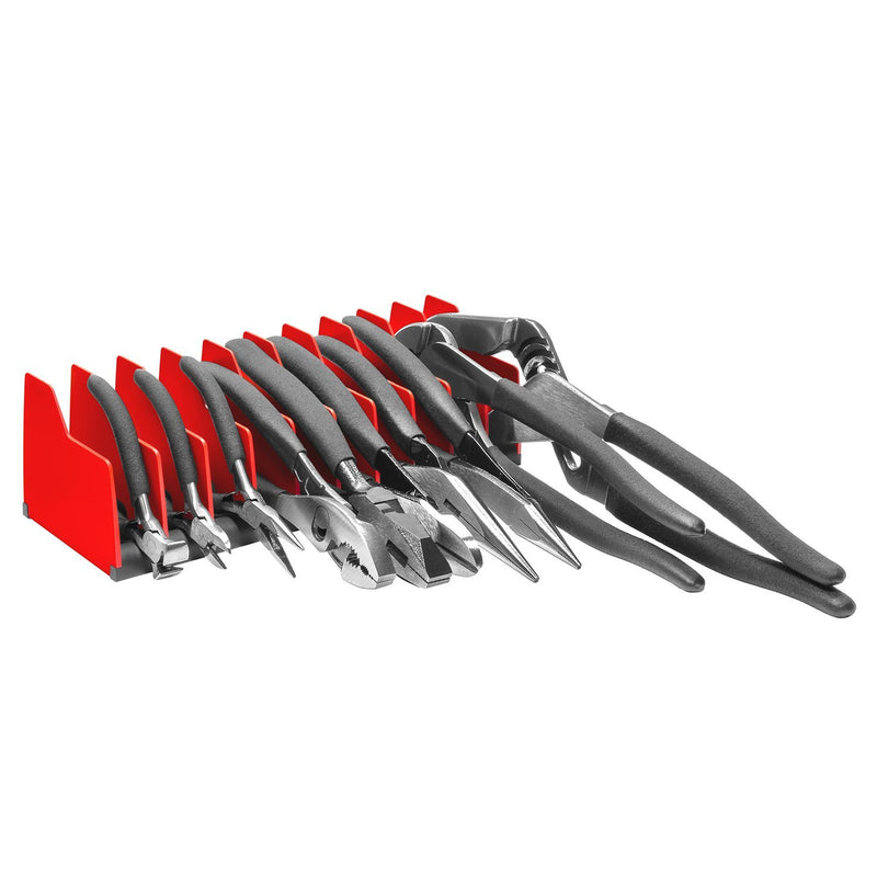  [AUSTRALIA] - Ernst Manufacturing 5500 Plier Pro 10 Tool Capacity No-Slip Plier Organizer Red