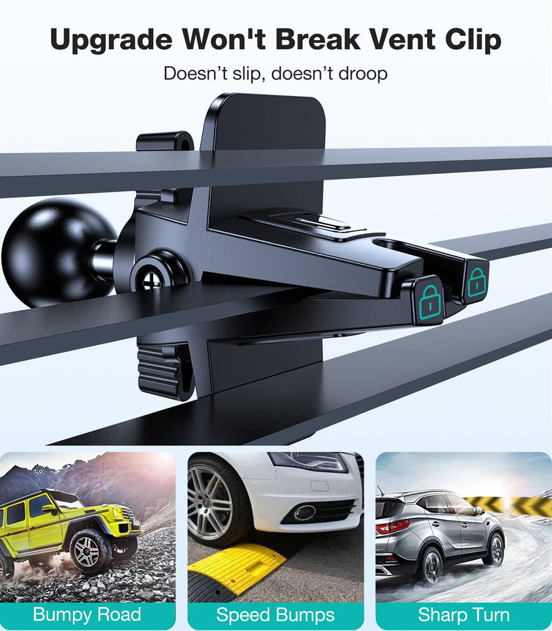  [AUSTRALIA] - VICSEED Phone Mount for Car [Powerful Suction][Thick Cases & Big Phones Friendly] Universal Car Phone Holder Mount Dashboard Windshield Air Vent Cell Phone Holder Car for iPhone 14/13/12 Big Phone Friendly