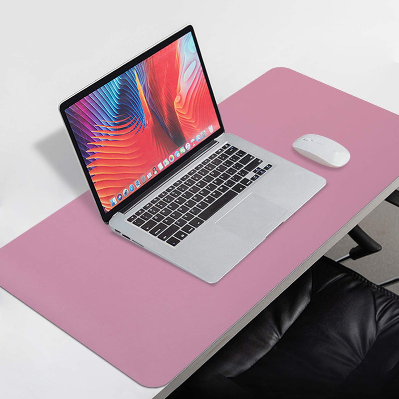 WAYBER Dual Sided Leather Desk Pad (31.5 x 15.7"), Waterproof Office Desk Mat, PU Mouse Pad, Desk Cover Protector, Desk Writing Mat for Office/Home/Work/Cubicle (Purple/Pink) Purple/Pink 31.5" x 15.7" - LeoForward Australia