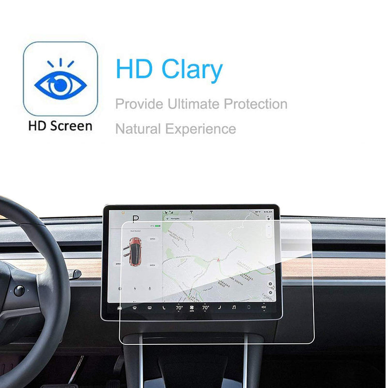  [AUSTRALIA] - Model 3 Center Screen Protector Model 3 Model Y 15" Center Control Touchscreen Car Navigation Touch Screen Protector Tempered Glass 9H Anti-Scratch and Shock Resistant for Model 3 Screen Protector