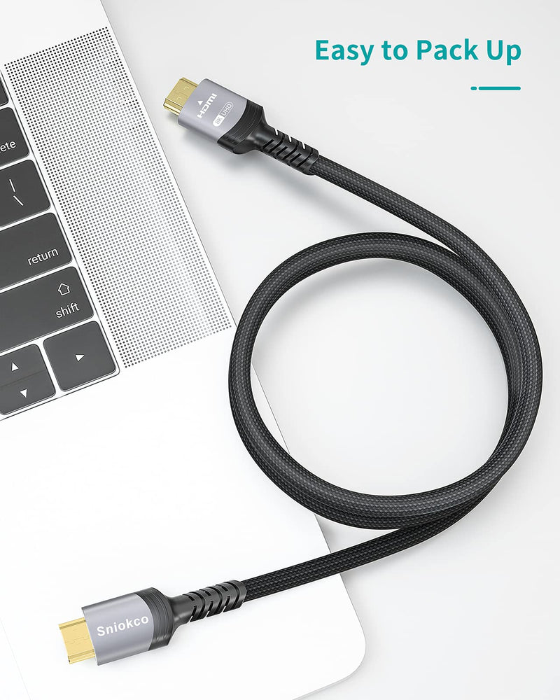 8K HDMI 2.1 Cable, Sniokco Certified 48Gbps Ultra High Speed Braided HDMI Cable 6.6FT 2M, Support Dynamic HDR, eARC, Dolby Atmos, 8K60Hz, 4K120Hz, HDCP 2.2 2.3, Compatible with HD TV Monitor and More - LeoForward Australia