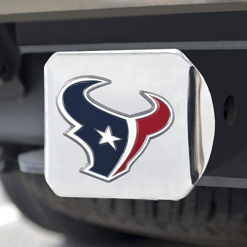  [AUSTRALIA] - FANMATS - 22564 NFL Houston Texans Metal Hitch Cover, Chrome, 2" Square Type III Hitch Cover