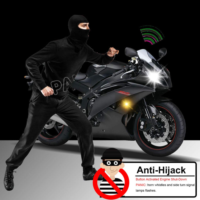  [AUSTRALIA] - BlueFire Motorcycle Security Kit Alarm System Anti-Hijacking Cutting Off Remote Engine Start Arming Disarming