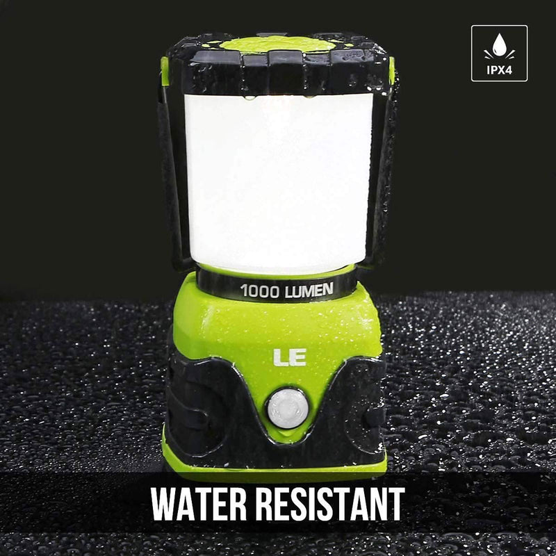 LE LED Camping Lantern, Battery Powered LED with 1000LM, 4 Light Modes, Waterproof Tent Light, Perfect Lantern Flashlight for Hurricane, Emergency, Survival Kits, Hiking, Fishing, Home and More 1 - LeoForward Australia