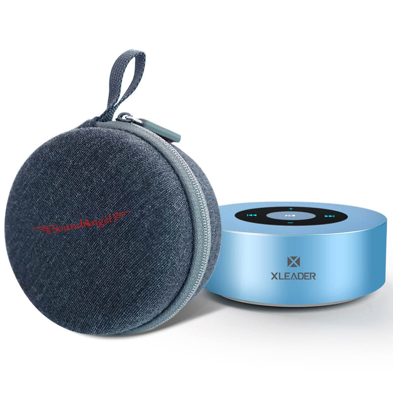  [AUSTRALIA] - [ Smart Touch] Wireless Speaker XLeader SoundAngel A8 (3rd Gen) Auto Pairing Small Portable Speaker with Travel Waterproof Case 15H Playtime Mic TF Card Aux for Outdoot Beach Hiking Camping Sky Blue