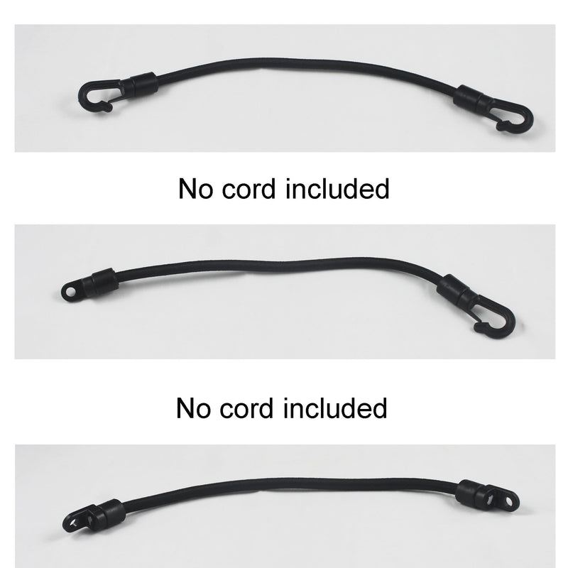  [AUSTRALIA] - Shock Cord Hook 10 Pcs Bungee Terminal End Tabbed S Hooks for 1/4" Bungee to Use on Kayaks Bendy 10 pcs