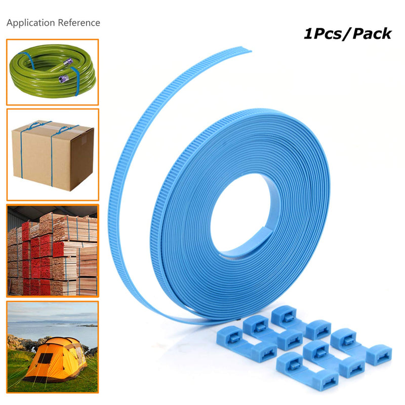  [AUSTRALIA] - Zip Ties,Nylon Cable Ties For Binding Baggage Cargo,Ultra Long 8 Meters Cable Roll With Connectors - Without Scissors - 1 Pcs/Pack