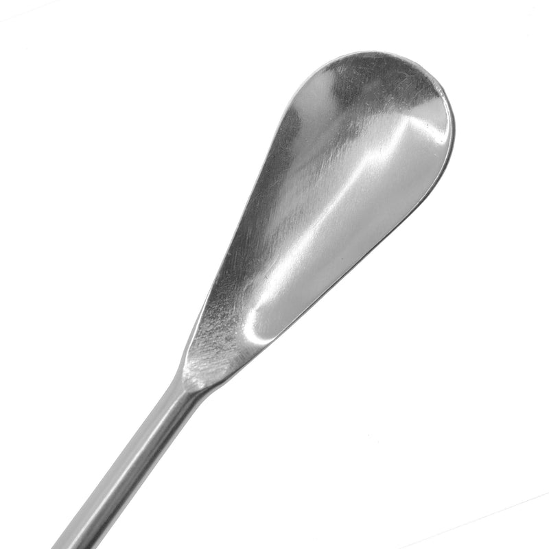  [AUSTRALIA] - 10PK Spatula Spoons, 9" - Stainless Steel, Polished - One 0.3" Flat End, One 0.5" Scoop End - Eisco Labs