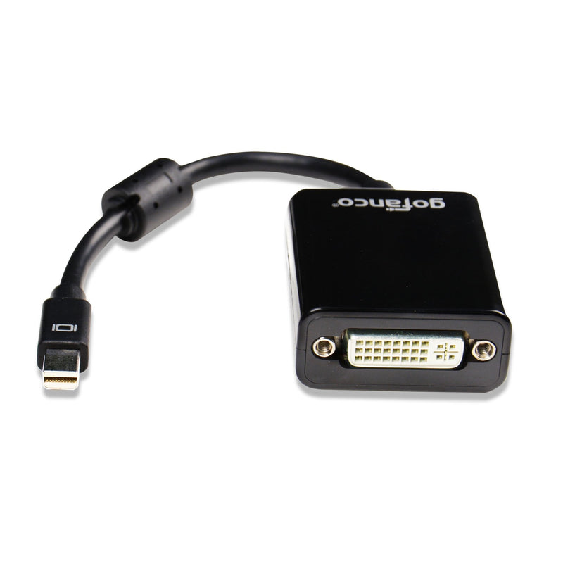  [AUSTRALIA] - gofanco Mini DisplayPort to DVI Adapter - Black Thunderbolt Compatible Male to Female – for MacBook, Mac Mini, Microsoft Surface Pro, Google Chromebook Pixel, and Laptops with a Mini DisplayPort