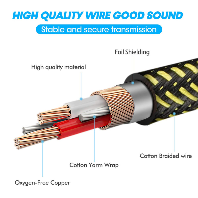 GOSYSONG RCA to 1/4 Audio Cable 15ft, TRS 6.35mm Male to 2 RCA Audio Y Splitter Cable,1/4 Stereo to 2 RCA Connector Wire Cord 6.35mm to 2 RCA Audio Cable - LeoForward Australia