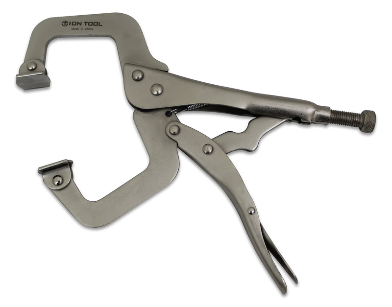  [AUSTRALIA] - ION TOOL 11” C-Clamp Locking Pliers, Large, Swivel Pads