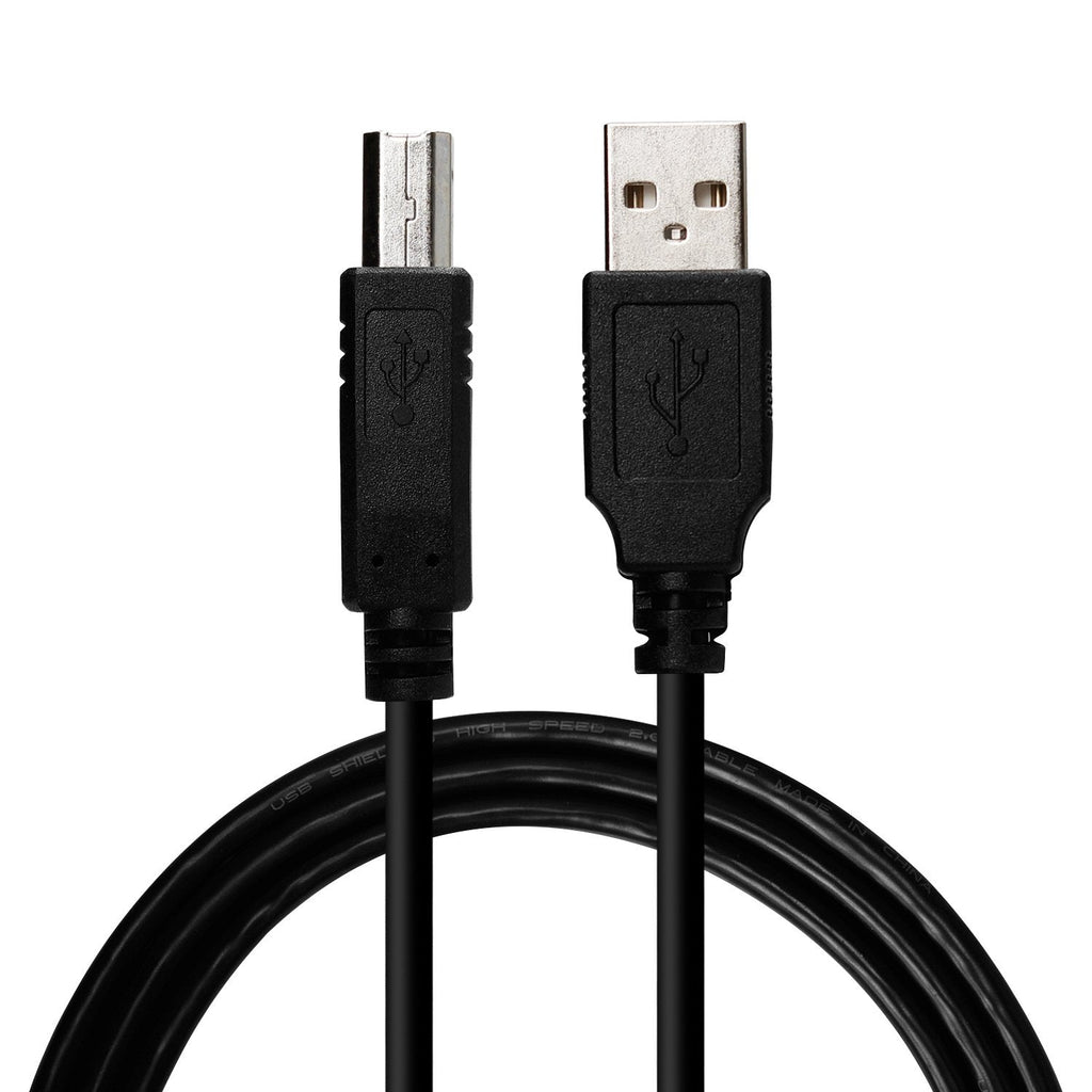  [AUSTRALIA] - WAWPI USB Printer Cable A to B for 20 ft Black 20 feet/6m