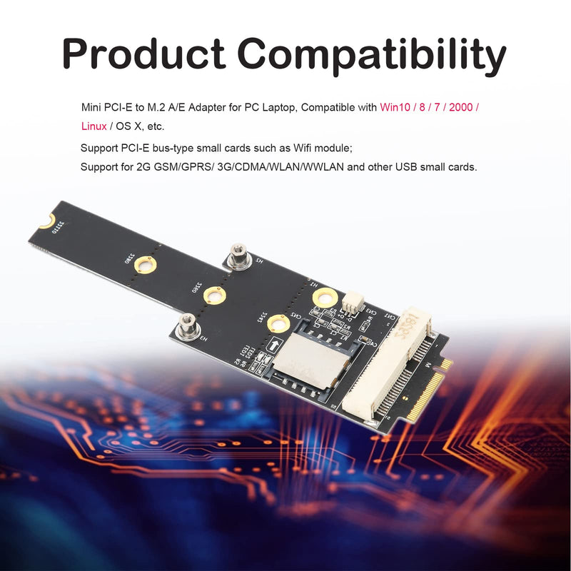  [AUSTRALIA] - Eboxer PCIe M.2 Adapter Converter for Laptop PC PCI E to NGFF M.2 A/E Adapter, 3G/4G/WiFi Mini Card to M.2 (NGFF) Host Controller Expansion Card