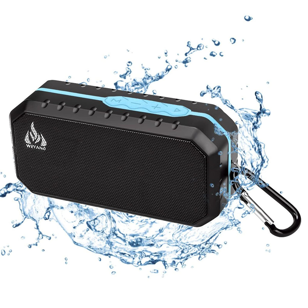  [AUSTRALIA] - Bluetooth Wireless Speakers Waterproof IPX5 with HD Enhanced Bass Outdoor Wireless Portable Phone Speakers Built-in Mic Support FM AUX TF Card USB for iPhone iPad Android Phones Computer Etc. (Blue)